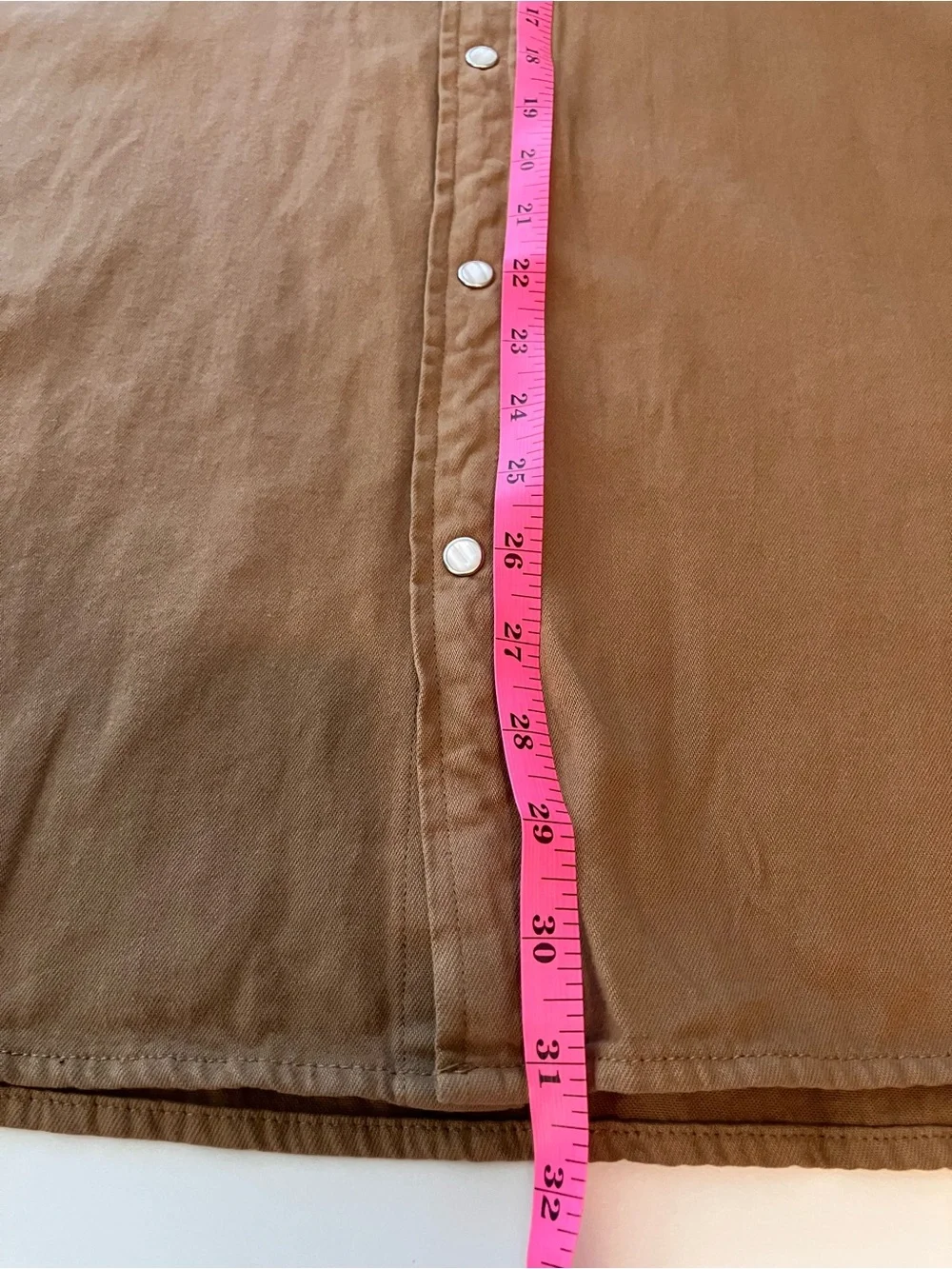 Levi’s Denim Pearl Button-Down Longsleeve Collared Jean Shirt Brown 2-XL Western - Picture 11 of 15